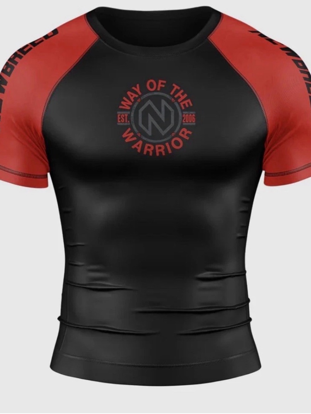 NEWBREED Way of the Warrior Rash Guard Black Red Size M MMA Jiu-Jitsu